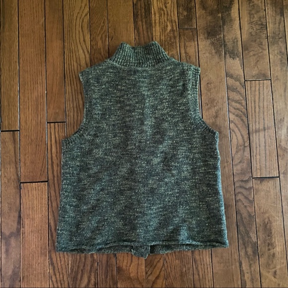 J Jill wool sweater button front collared vest fall layered cozy - Picture 5 of 6